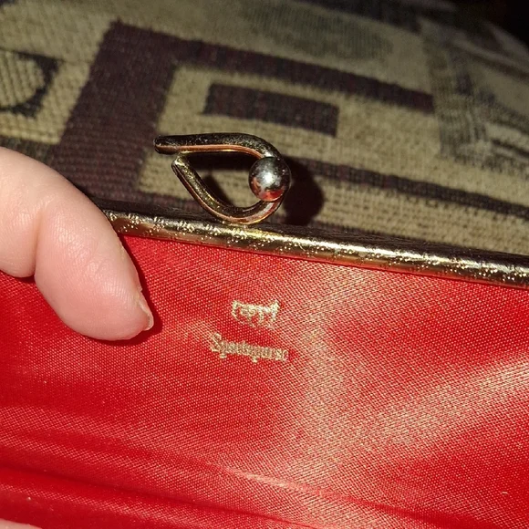 Spectapurse Black Patent Wallet Pink & White Retro Figure Print - Picture 3 of 9